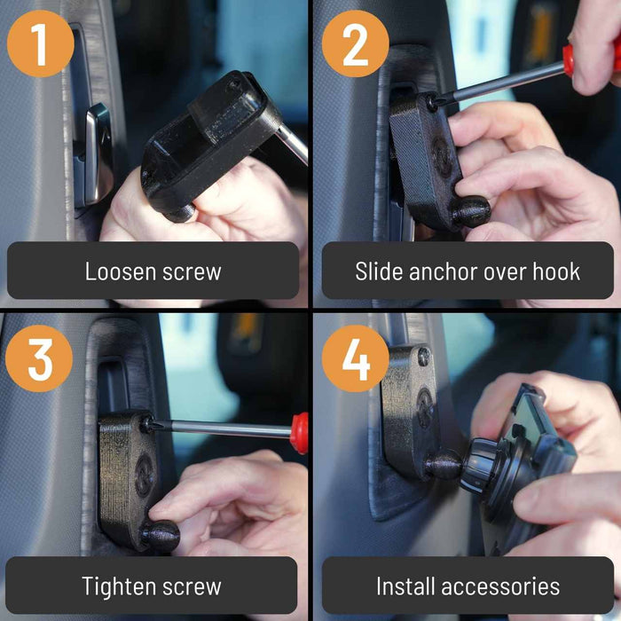 Back Seat Tablet/Phone Mount Anchor for Rivian R1T, R1S, and R2