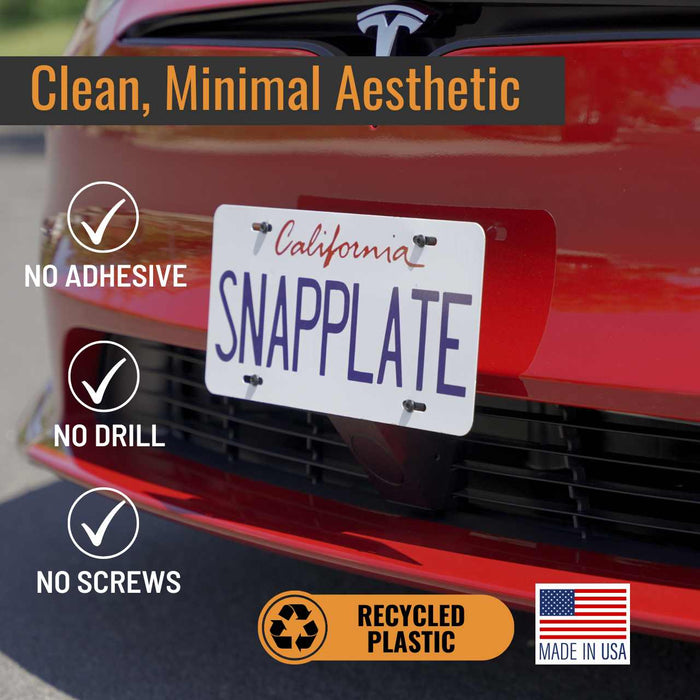 Tesla Model S SnapPlate Front License Plate Holder