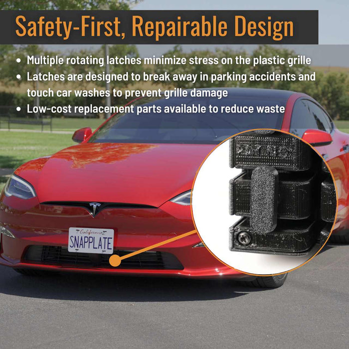 Tesla Model S SnapPlate Front License Plate Holder