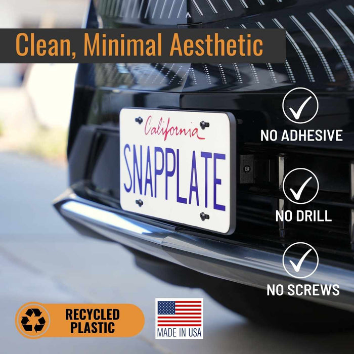 Cadillac LYRIQ SnapPlate No-Drill Front License Plate Holder