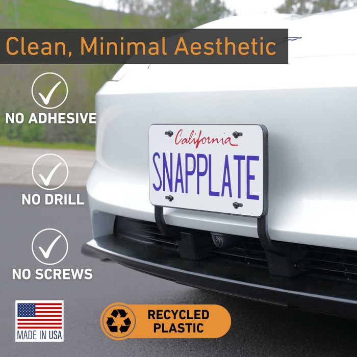 Tesla Model 3 SnapPlate Front License Plate Holder