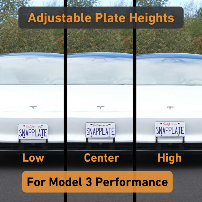 Tesla Model 3 SnapPlate Front License Plate Holder