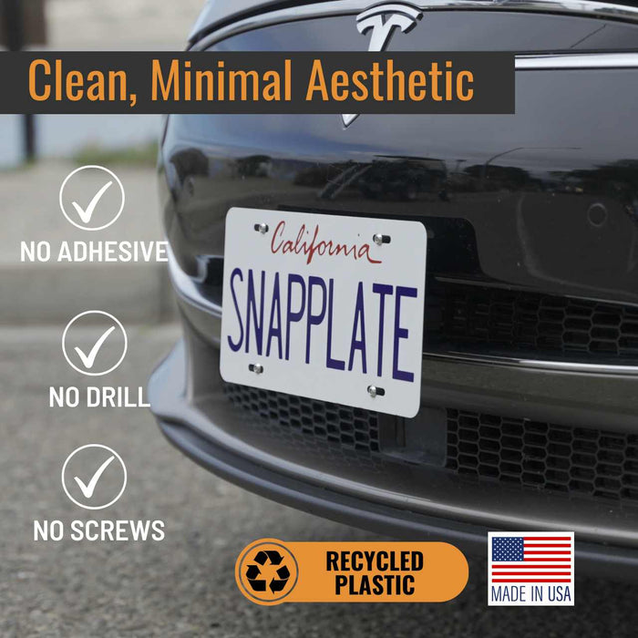 Tesla Model S SnapPlate Front License Plate Holder