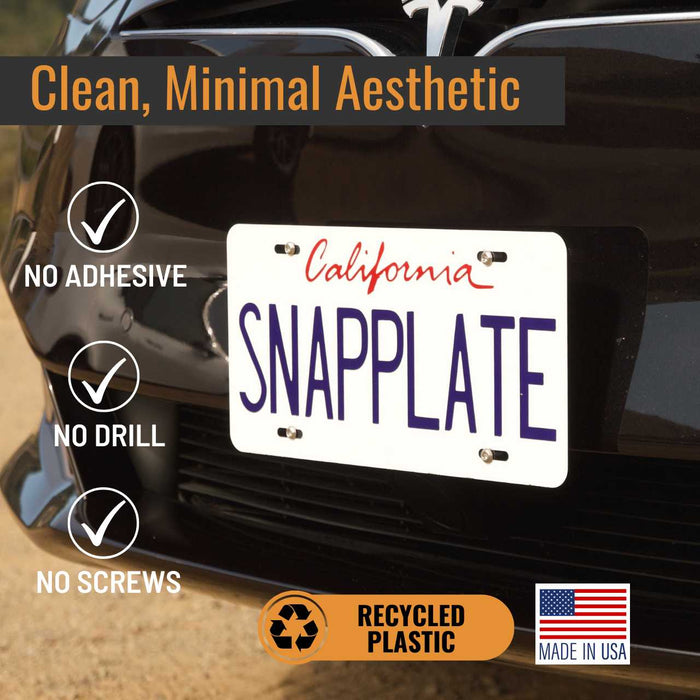 Tesla Model S SnapPlate Front License Plate Holder