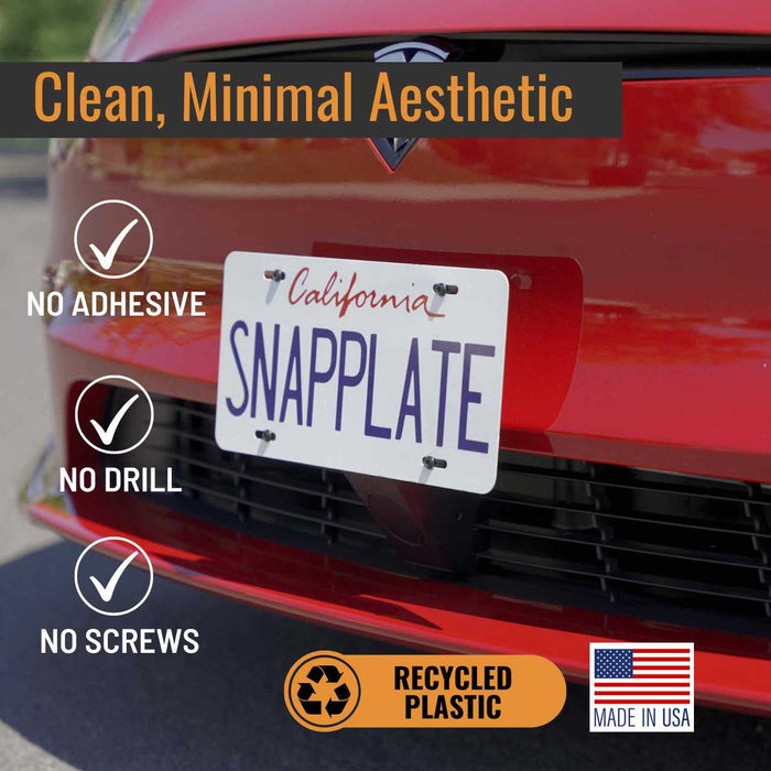 Tesla Model S SnapPlate Front License Plate Holder