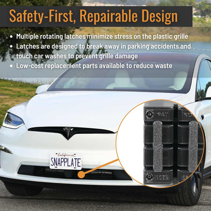 Tesla Model X SnapPlate Front License Plate Holder