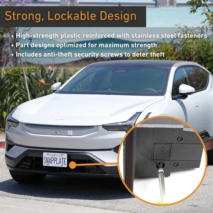 Polestar 3 Front License Plate Holder, No Drill, SnapPlate