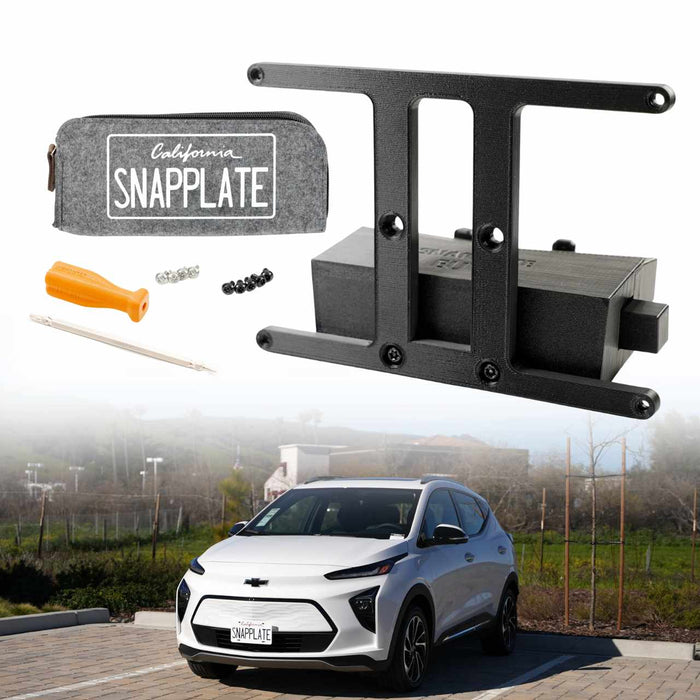 Chevrolet Bolt EUV SnapPlate No-Drill Front License Plate Holder