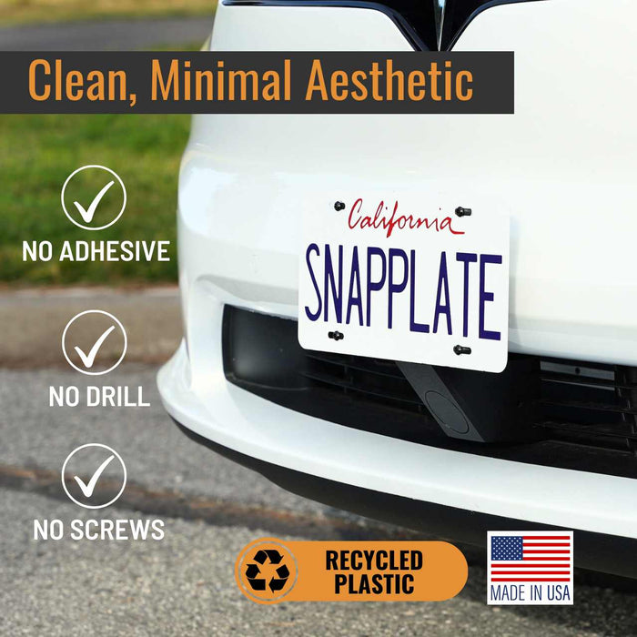 Tesla Model X SnapPlate Front License Plate Holder