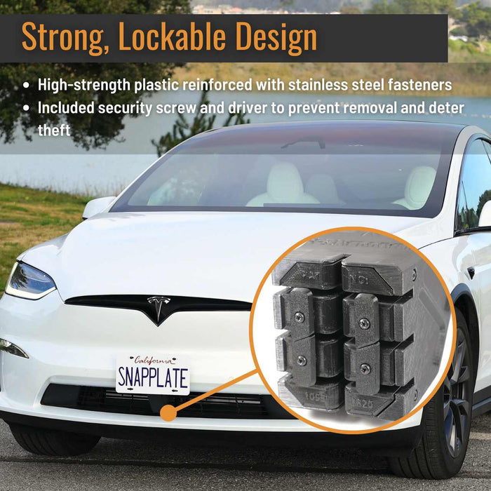 Tesla Model X SnapPlate Front License Plate Holder