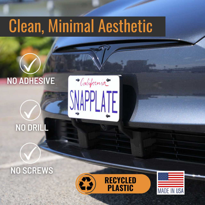 Tesla Model S SnapPlate Front License Plate Holder