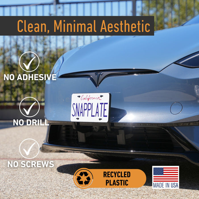 Tesla Model S SnapPlate Front License Plate Holder