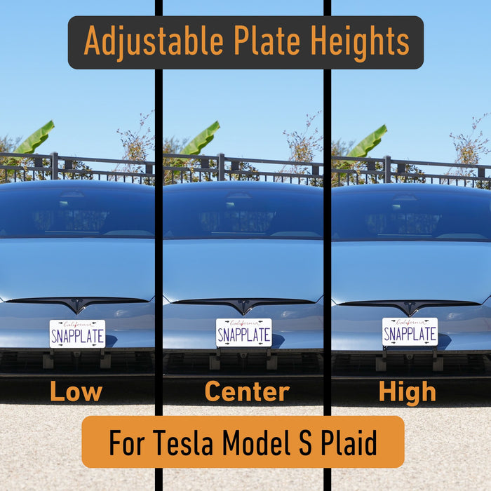 Tesla Model S SnapPlate Front License Plate Holder