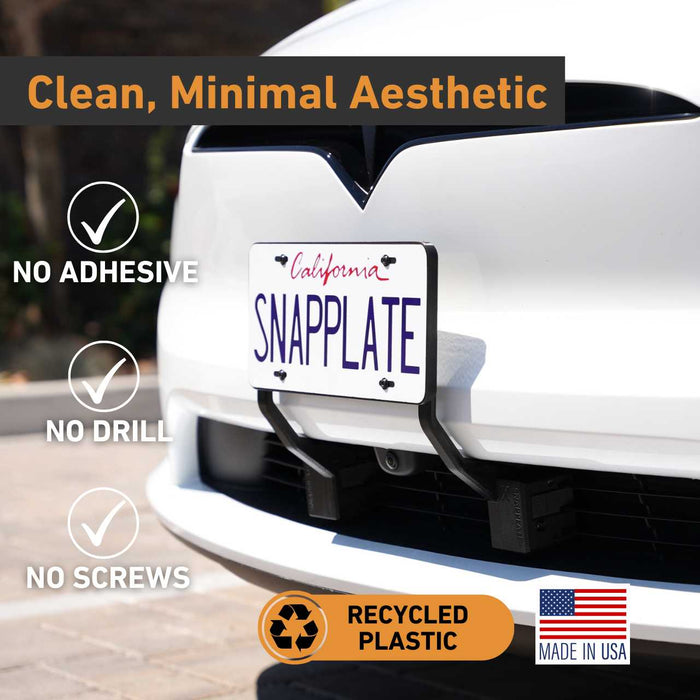 Tesla Model X SnapPlate Front License Plate Holder