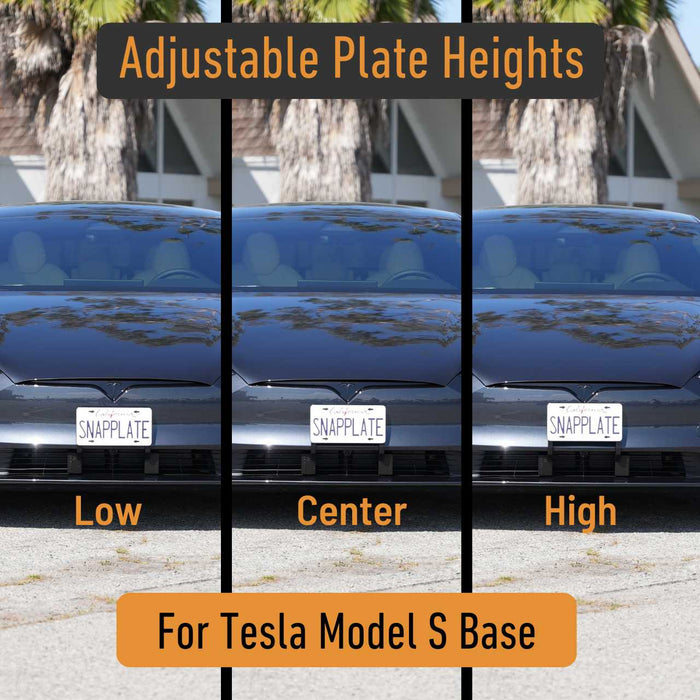 Tesla Model S SnapPlate Front License Plate Holder