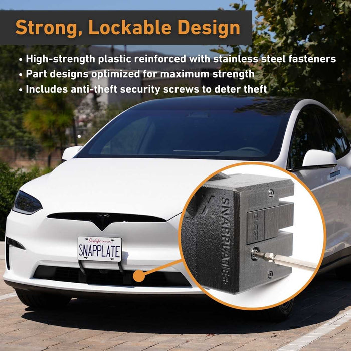 Tesla Model X SnapPlate Front License Plate Holder