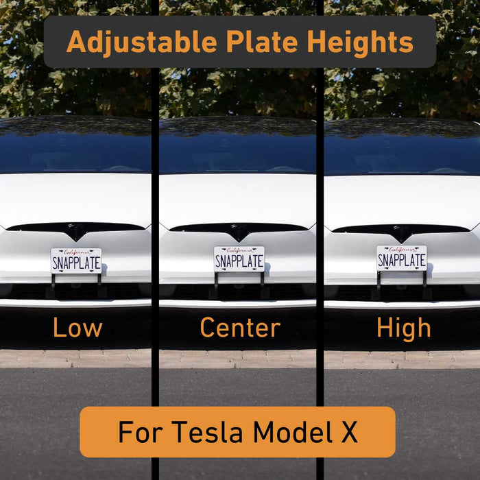 Tesla Model X SnapPlate Front License Plate Holder