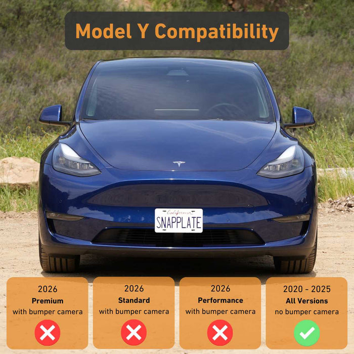Tesla Model Y SnapPlate Front License Plate Holder