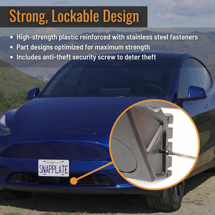 Tesla Model Y SnapPlate Front License Plate Holder