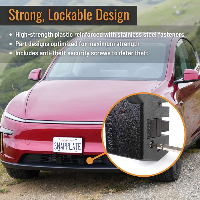 Tesla Model Y SnapPlate Front License Plate Holder