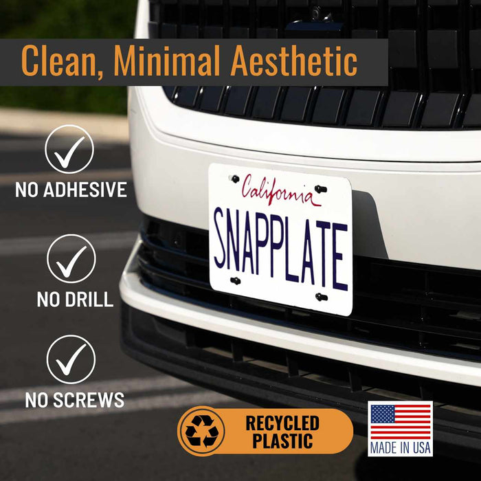 Polestar 2 SnapPlate No-Drill Front License Plate Holder