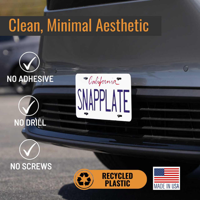 Toyota bZ4X SnapPlate No-Drill Front License Plate Holder