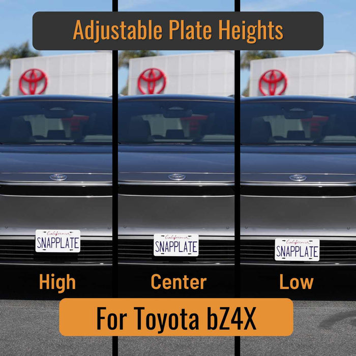 Toyota bZ4X SnapPlate No-Drill Front License Plate Holder