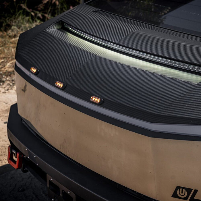 Tesla Cybertruck EVB Carbon Fiber Hood System with EVB 50” LED Light Bar