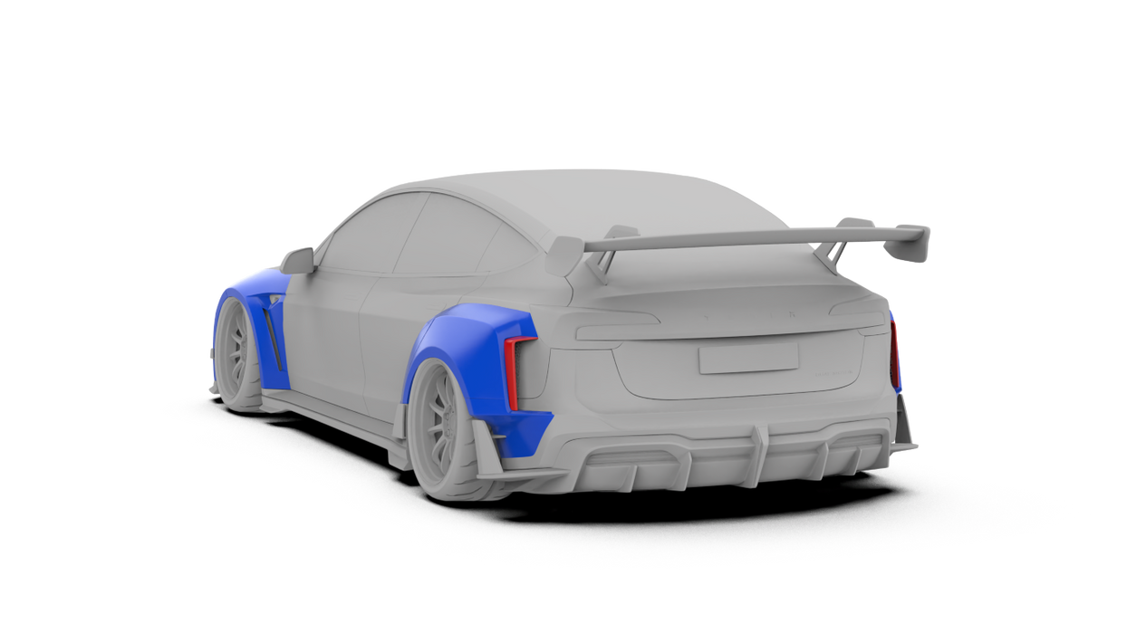 Kit completo de carrocería ancha "Hacker" para Tesla Model 3 Highland/Performance (2024-ON) en fibra de carbono/FRP