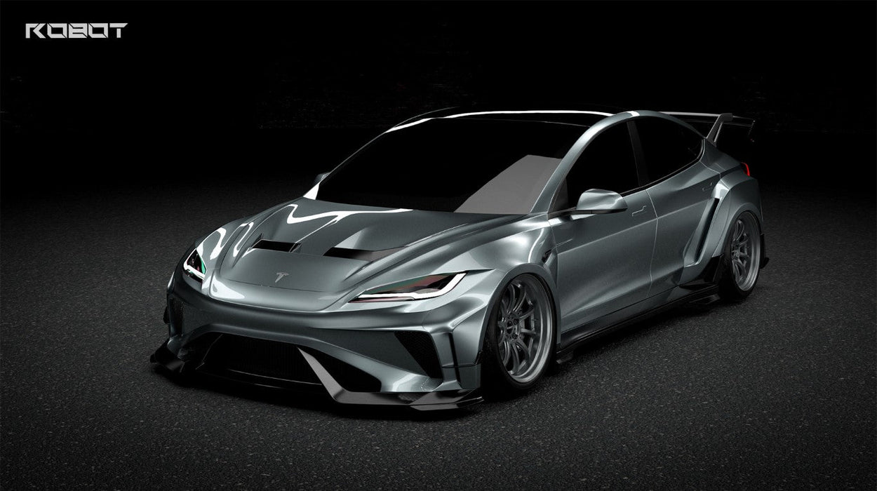 Kit completo de carrocería ancha "Hacker" para Tesla Model 3 Highland/Performance (2024-ON) en fibra de carbono/FRP