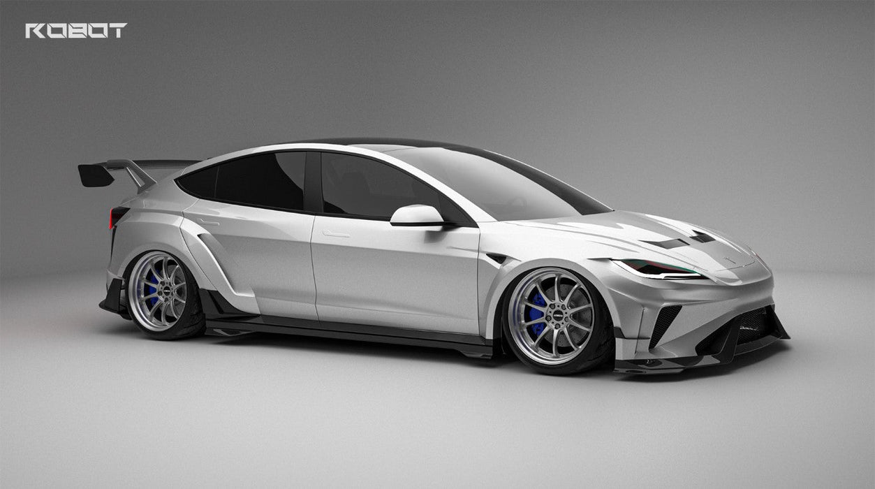 Kit completo de carrocería ancha "Hacker" para Tesla Model 3 Highland/Performance (2024-ON) en fibra de carbono/FRP