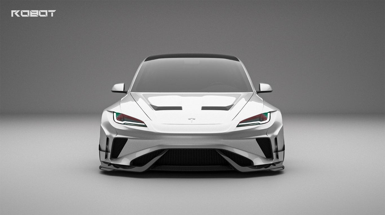 Kit completo de carrocería ancha "Hacker" para Tesla Model 3 Highland/Performance (2024-ON) en fibra de carbono/FRP