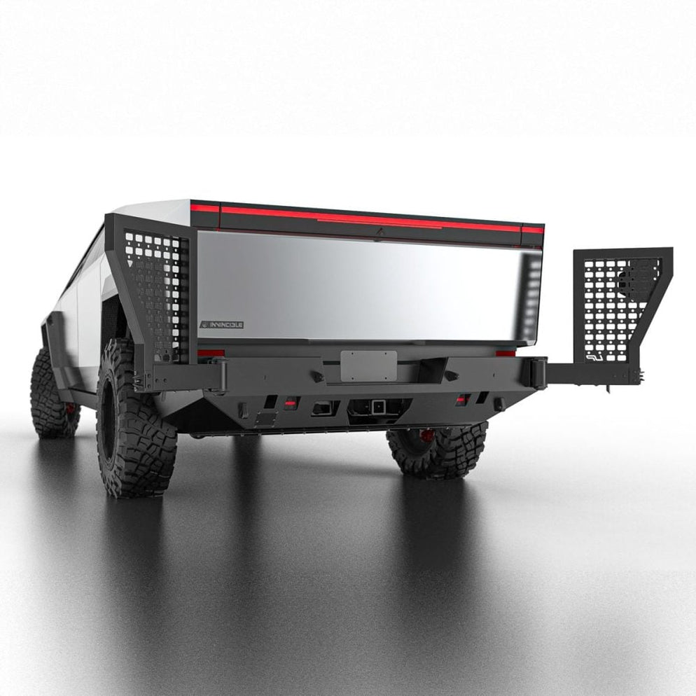 Tesla Cybertruck Heavy Duty Rear Bumper with Hardcore Trailer Hitch ...