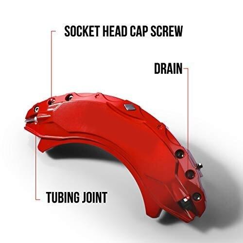 4Pcs Red Caliper Covers For Tesla Model X S 2017-2021