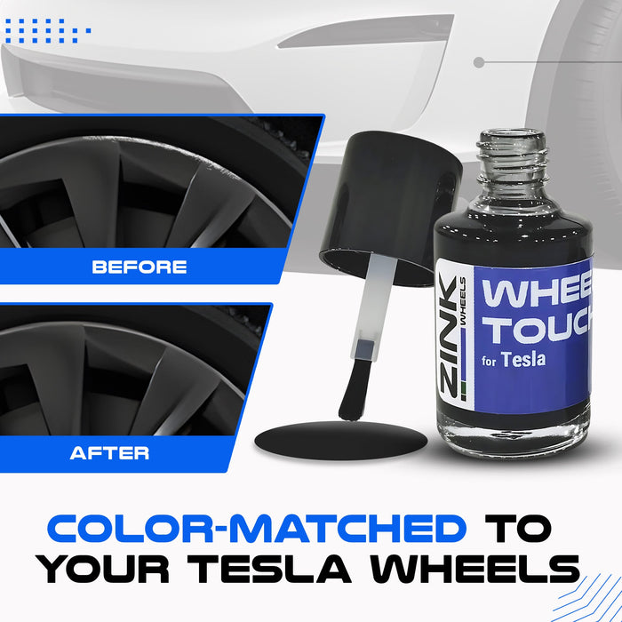 Tesla Wheel Curb Rash Repair Kit for Model S 19-inch Sonic Carbon Slipstream Rims with Color-matched Touch-Up Paint