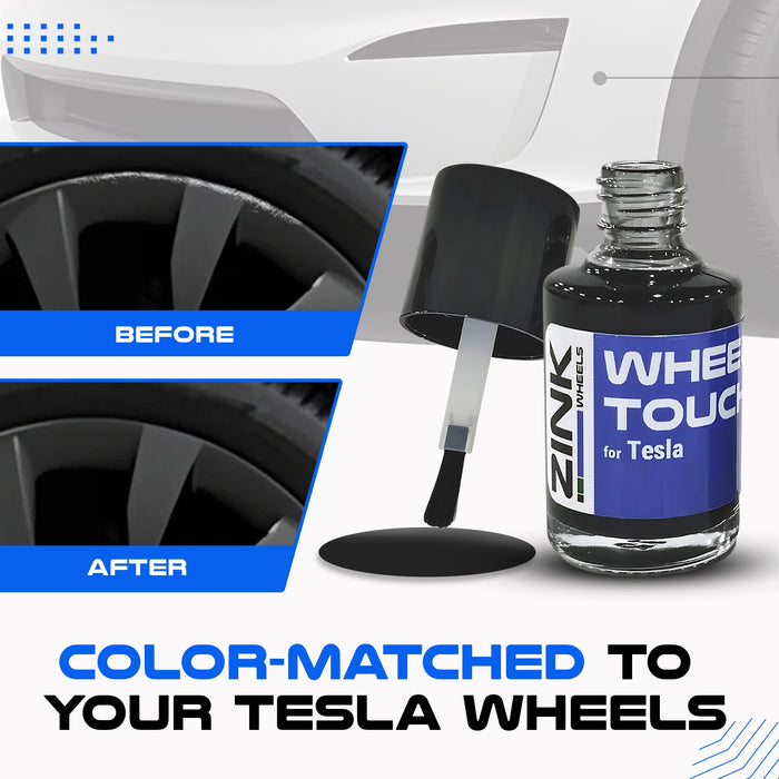 Tesla Wheel Curb Rash Repair Kit for Model X 20-inch Grey Cyberstream Rims with Color-matched Touch-Up Paint