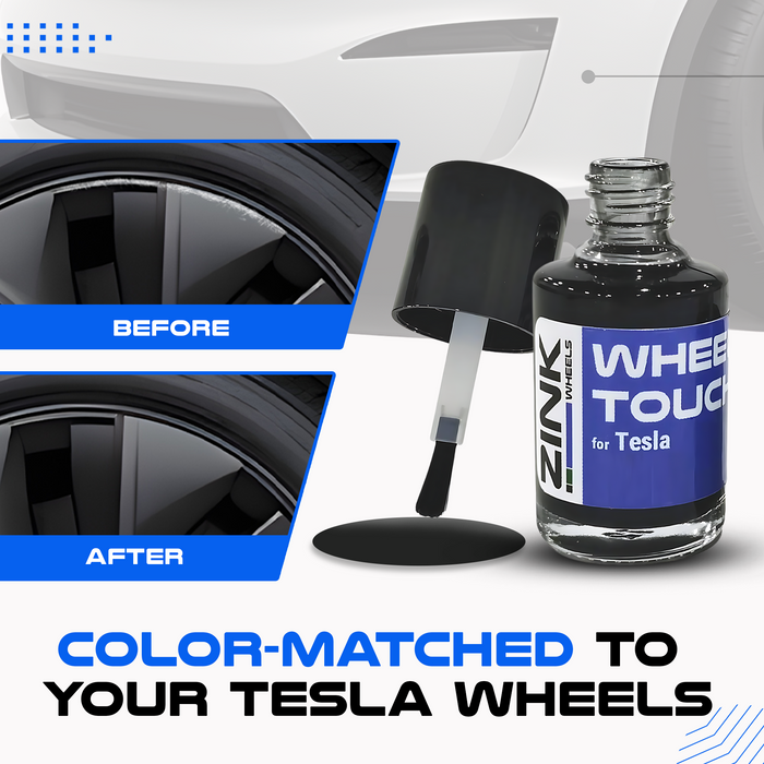 Tesla Wheel Touch-Up Paint for Model Y 19-inch Dark Gemini Rims - Color-matched Paint for DIY Curb Rash Repair