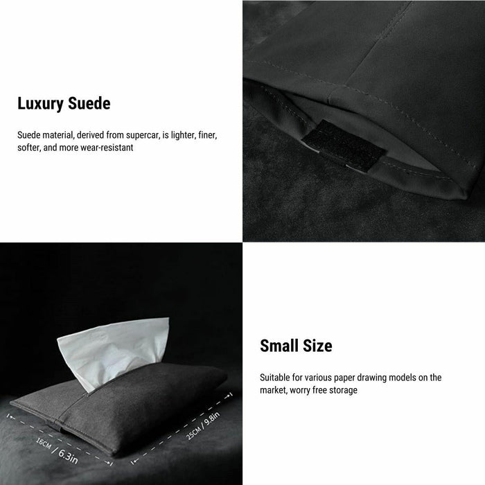 Alcantara Hidden Tissue Box for Tesla Model 3 & Model Y