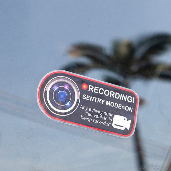 Anti-Theft Warning Sentry Mode Clings (4pcs) for Tesla