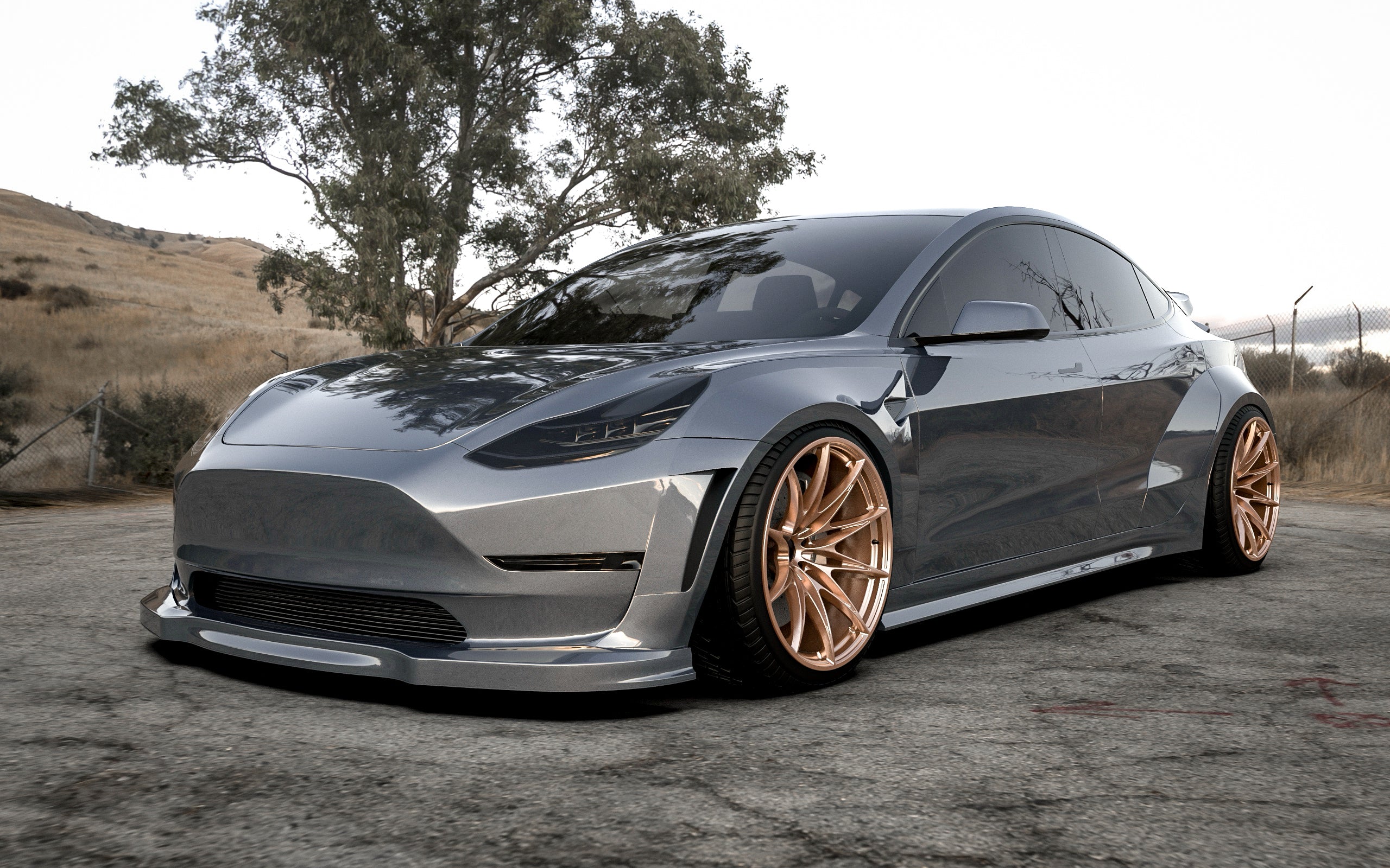 Tesla Model 3 Widebody Kit by Waido