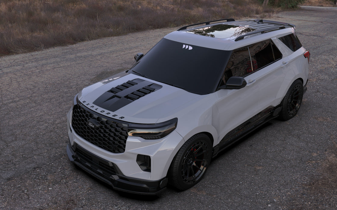 Ford Explorer ST 2026 front splitter, corner detail