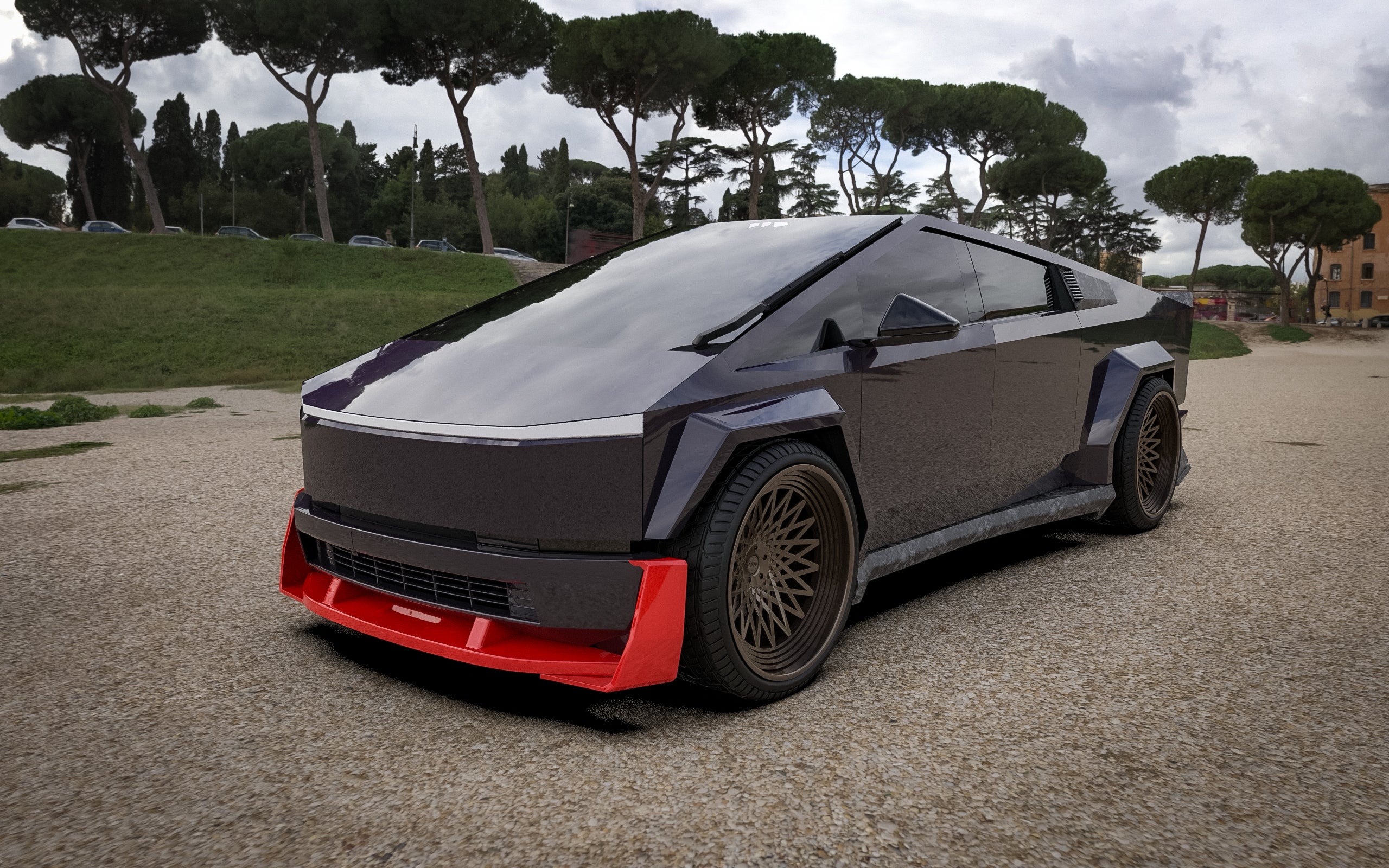 Tesla Cybertruck 2.0 Front Splitter by Waido