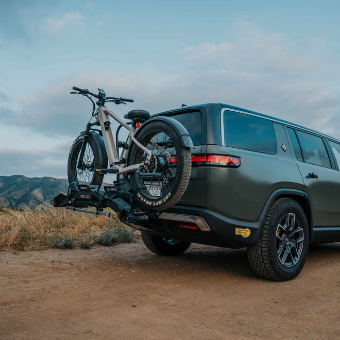 Destination E rack ramp loading an eBike