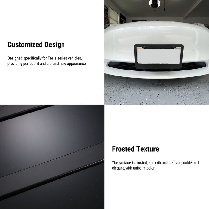 Black License Plate Frame for Tesla (2pcs)