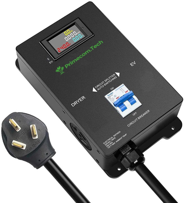 EV Bandit 24 Amp Automatic Power Splitter Smart Switch for dryer outlet EV charging