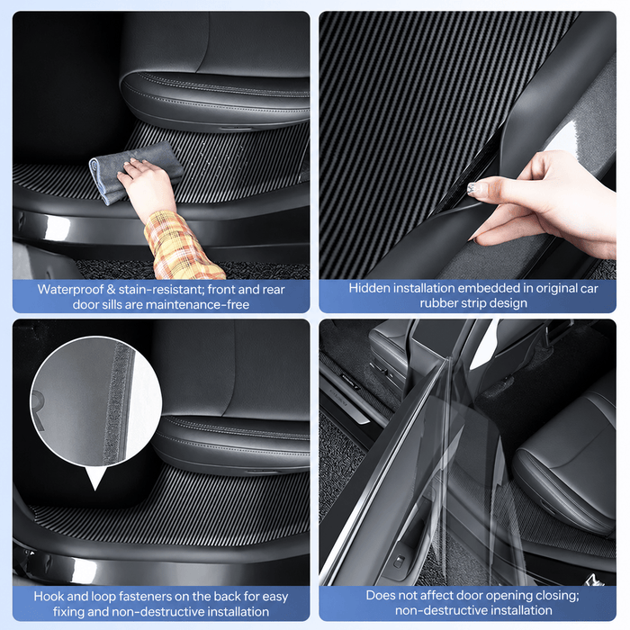 Complete Interior Door Sill Protection Kit for Model Y Juniper