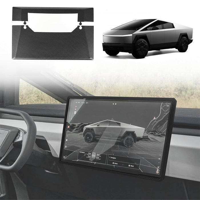 Cybertruck Display Back Overlay | Real Dry Carbon Fiber Center Screen Cover