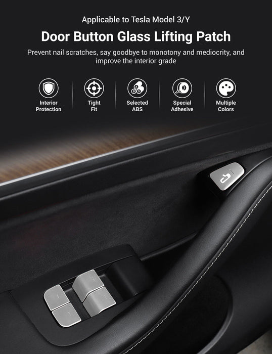 Door Button Glass Lifting Patch for Tesla Model 3/Y