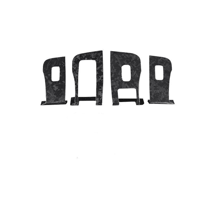 Dry Carbon Fiber Window & Door Switch Covers for Model Y / Model 3（Left Hand Drive）