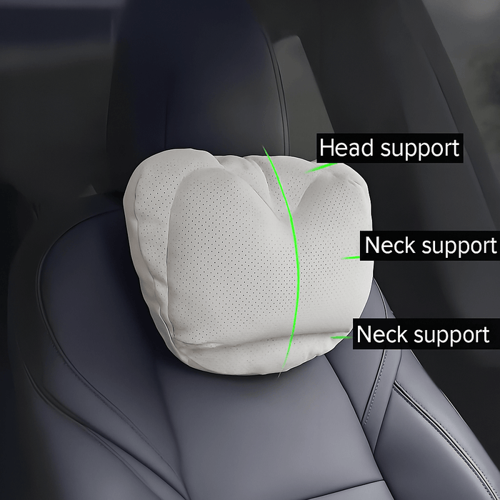 Dual-Layer Pressure Relief Headrest for Tesla